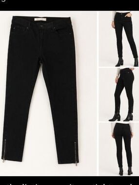 KanCan Black Skinny Jeans Zip Ankle Stretch Mid Rise Women’s 33